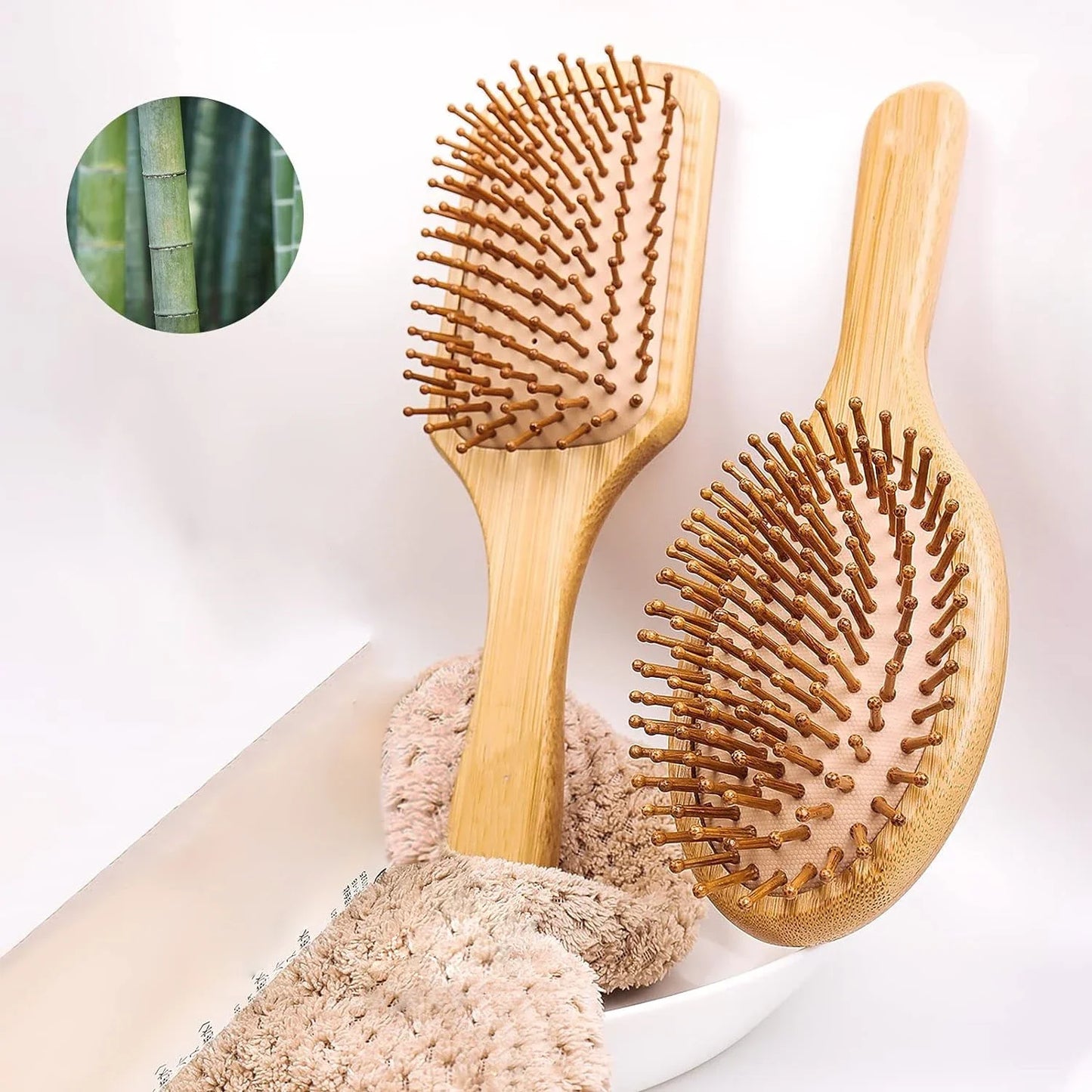 Natural Bamboo Hair Brush – Detangle, Reduce Breakage & Stimulate Growth