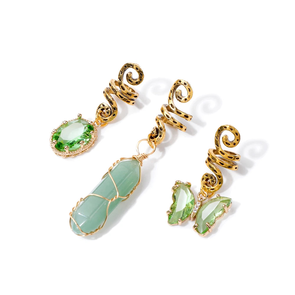 Gaia Crystal Hair Charms