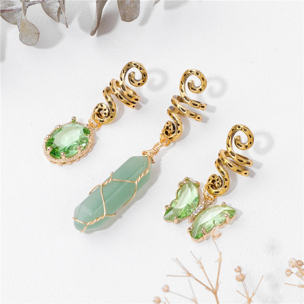 Gaia Crystal Hair Charms