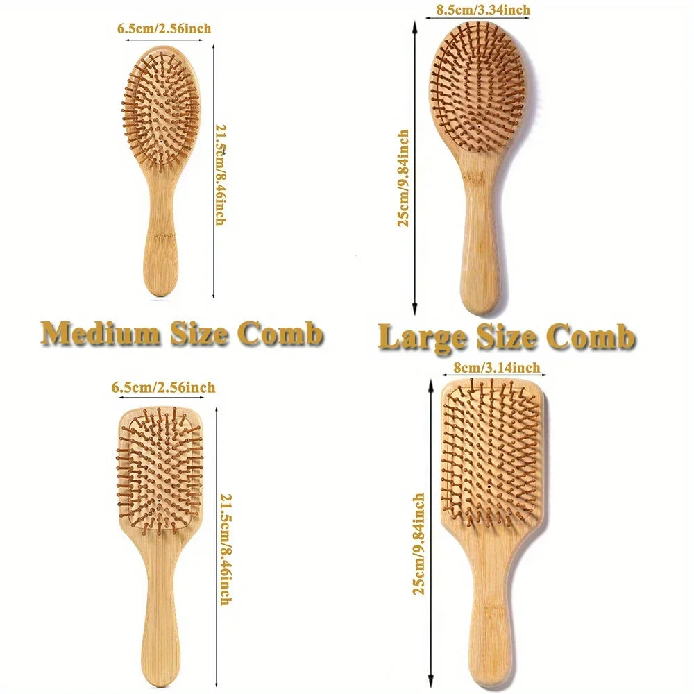Natural Bamboo Hair Brush – Detangle, Reduce Breakage & Stimulate Growth
