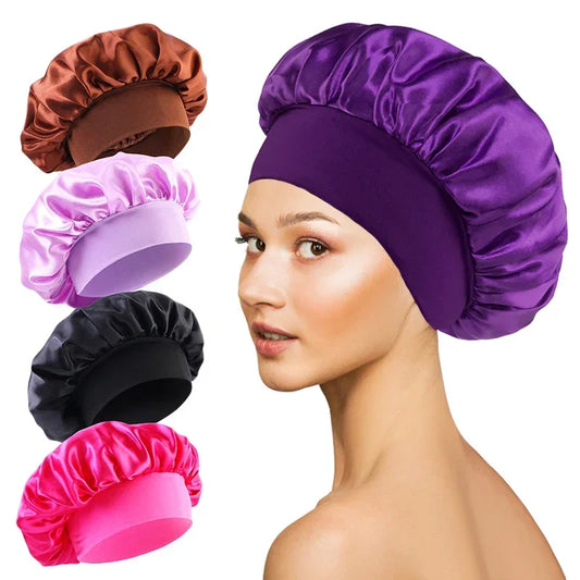 Silk Hair Bonnet – Overnight– Anti-Frizz, Hair Protection & Moisture Care