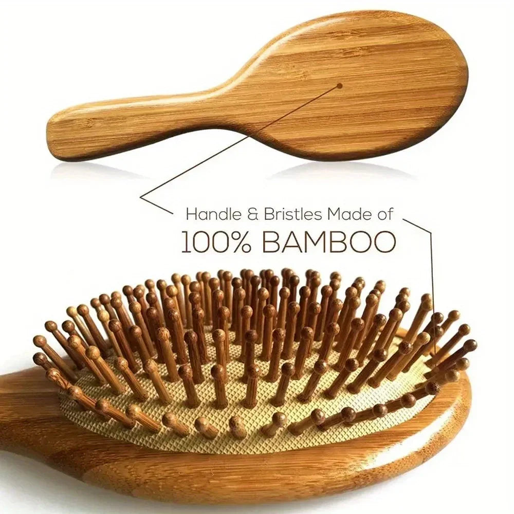 Natural Bamboo Hair Brush – Detangle, Reduce Breakage & Stimulate Growth