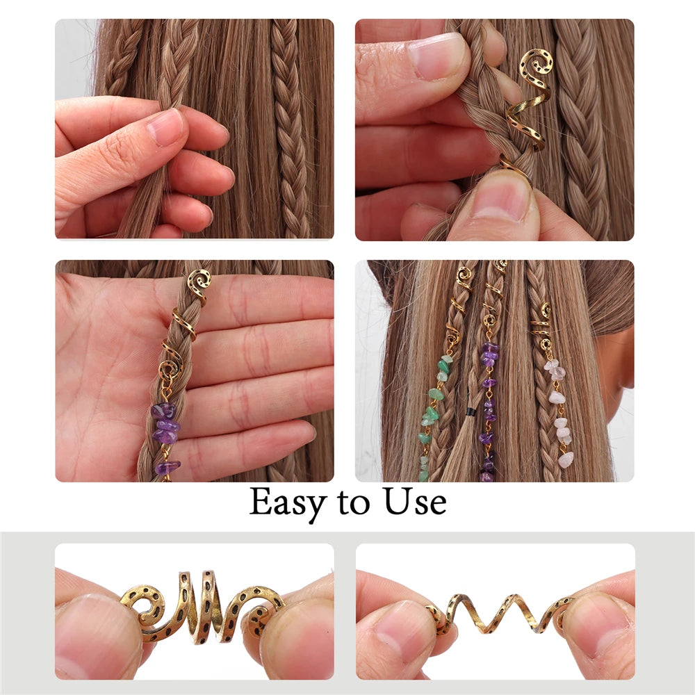 Gaia Crystal Hair Charms