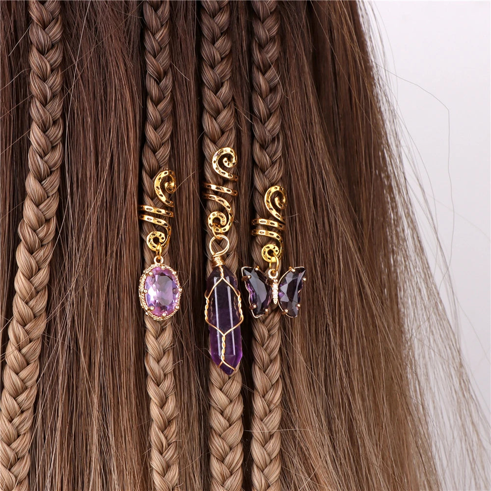 Gaia Crystal Hair Charms