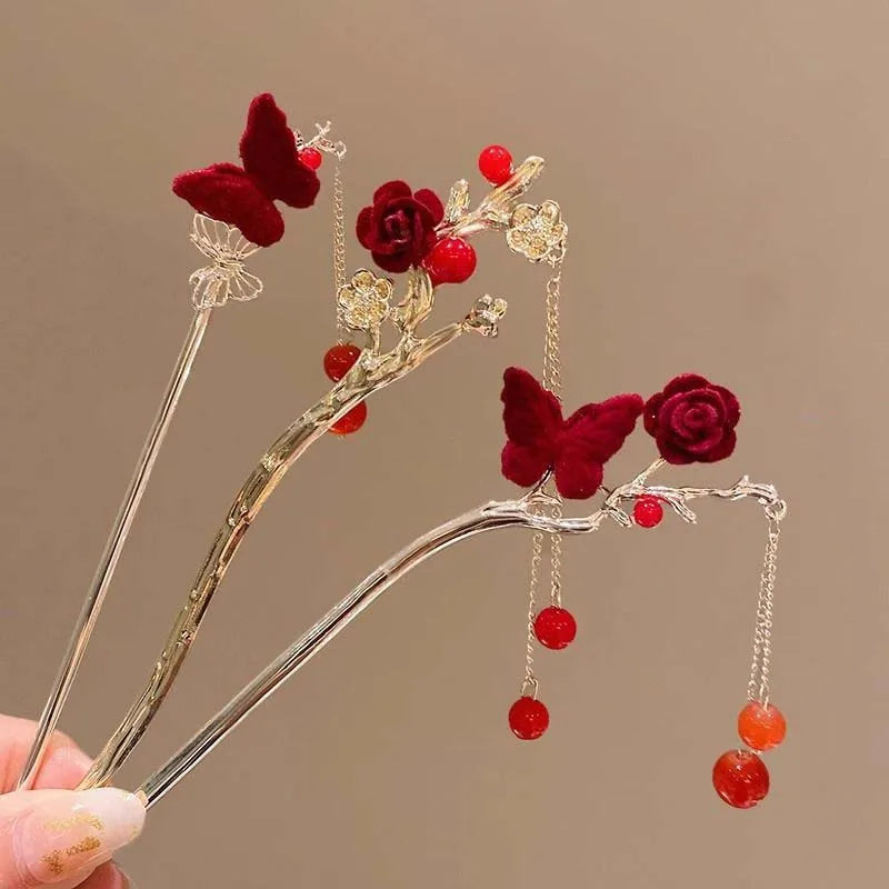 Scarlet Muse Hair Pins