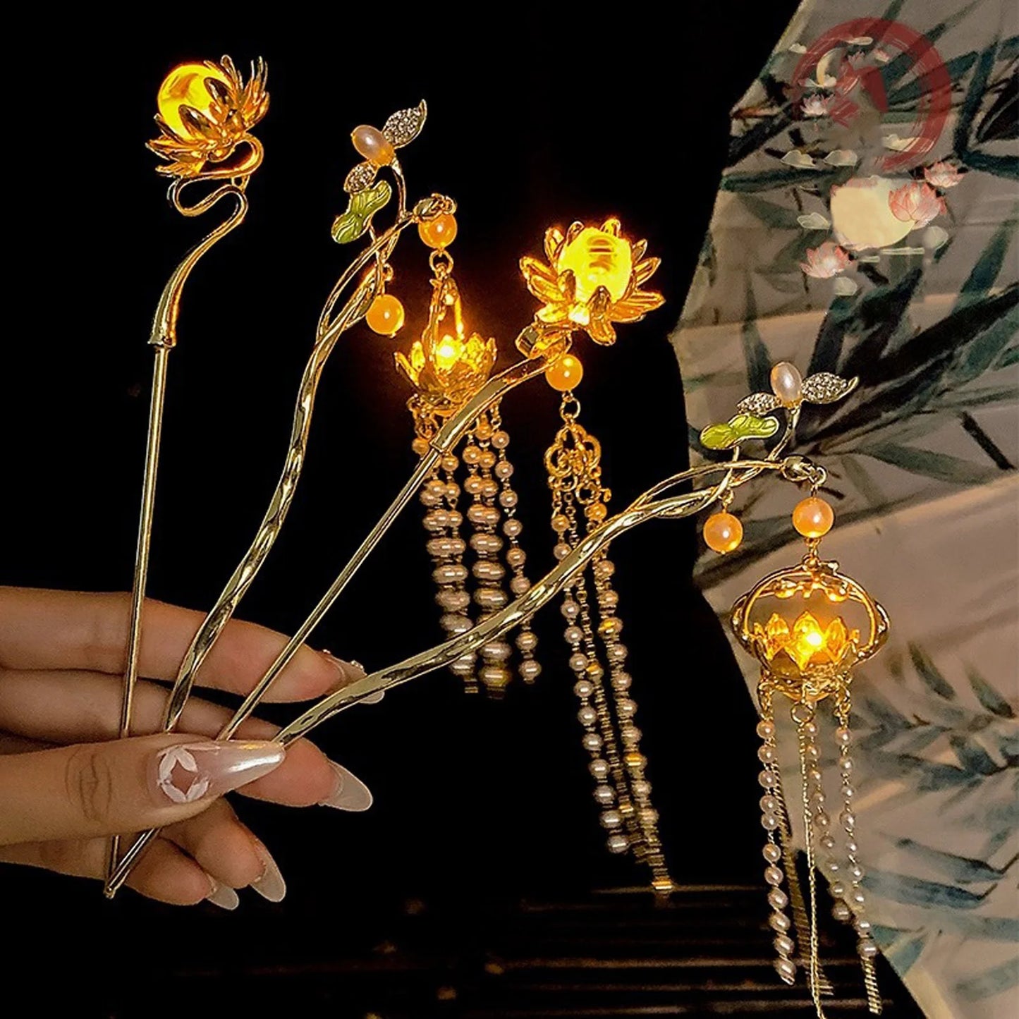 Luminous Flower Hairpin