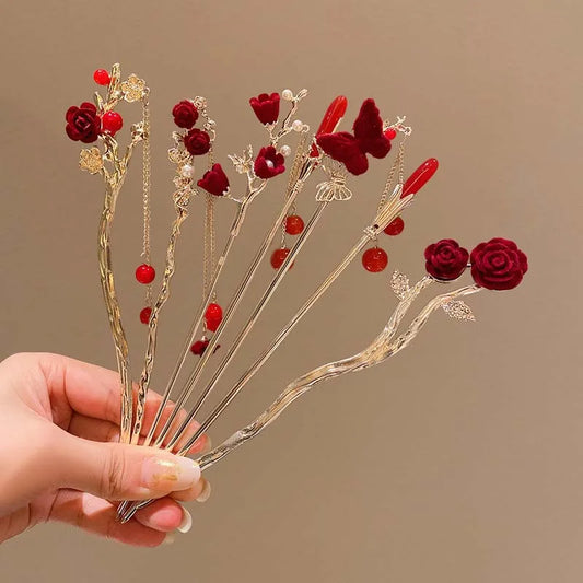 Scarlet Muse Hair Pins