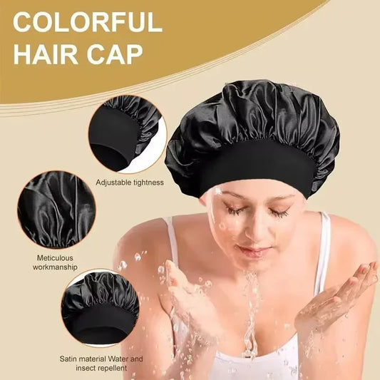 Silk Hair Bonnet – Overnight– Anti-Frizz, Hair Protection & Moisture Care